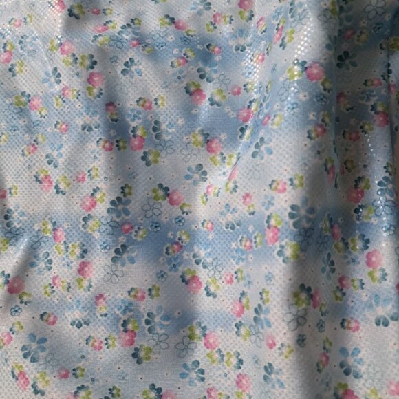 DUCK CROSSING pink floral BLUE pastel FIGURE ICE SKATING DRESS girls M 8-10 - Picture 5 of 6